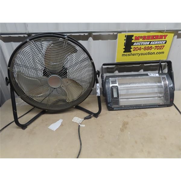 Comfort Zone Heater & 21" Rd Fan