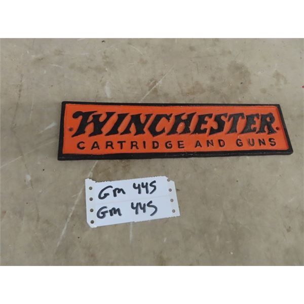 Cast Winchester Sign 3" x 12"