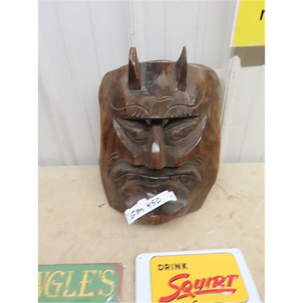 Tribal Wood Carving - Devil's Face