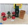 Image 1 : 3 Coleman Lanterns 1 is Mdl 242B & 2 - Red Mdl 200