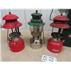 Image 2 : 3 Coleman Lanterns 1 is Mdl 242B & 2 - Red Mdl 200