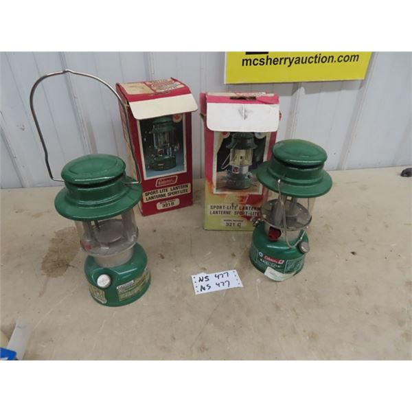 2 Coleman Lanterns w Boxes 1 Is Mdl 321C & 1 is Mdl 321 B