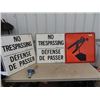 Image 1 : 3 Metal Signs - 2 Are No Trespassing - Minister of Transportation, and 1 Men Working - Construction