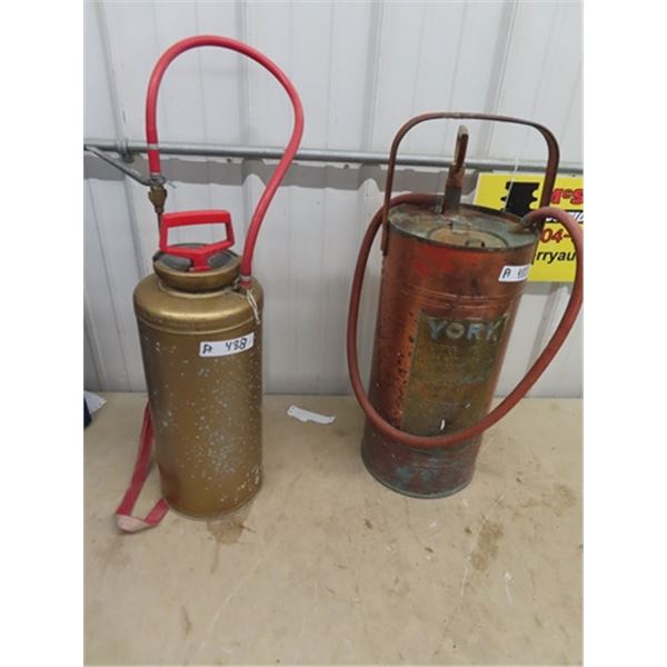 Copper Fire Extinguisher w Brass Tag & Yard Sprayer