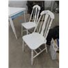 Image 2 : Painted Country Table w Side Pullout Leaves & 4 Chairs