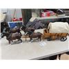 Image 1 : Clydesdale Horse & Wagon Ornament/Display Made to Scale
