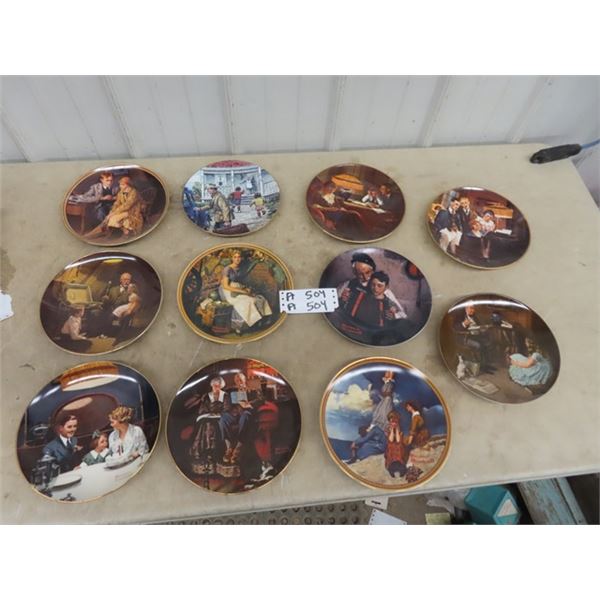 Approx 11 Collector Plates - Norman Rockwell