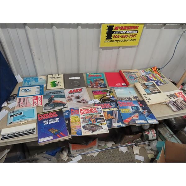 Snowmobile Brochures, GM Manuals, & Popular Science Magazines Plus More!