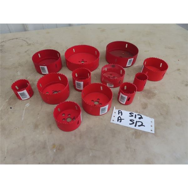 Appro 12 New Metal Hole Saw Blades 1 1/2" to 5"