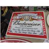 Image 3 : Budweiser Metal Sign 16" X 12.5" , Metal Coors Embossed Sign 24" x 13.5" , 2 Beer Trays 1) Molson & 