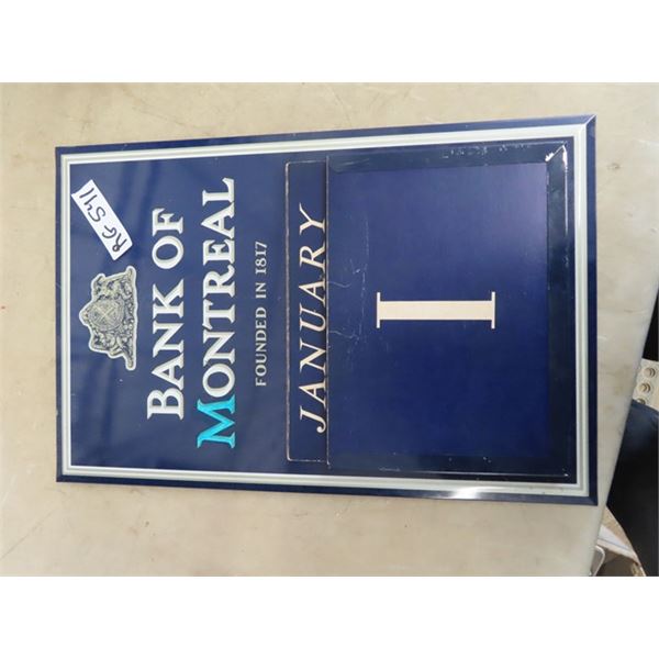 Bank of Montreal Number Calendar 12" x 18"