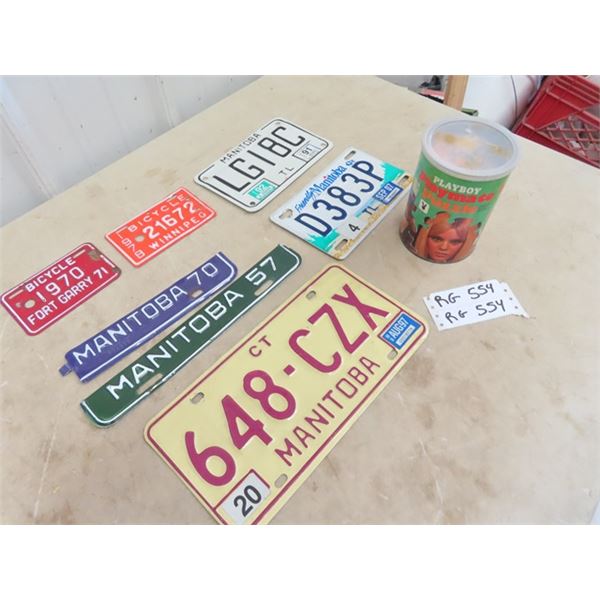 1967 Playboy Calendar & License Plates Bicycle & Auto