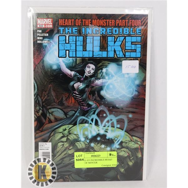 MARVEL 633 INCREDIBLE HULK5 HEART OF MONSTER