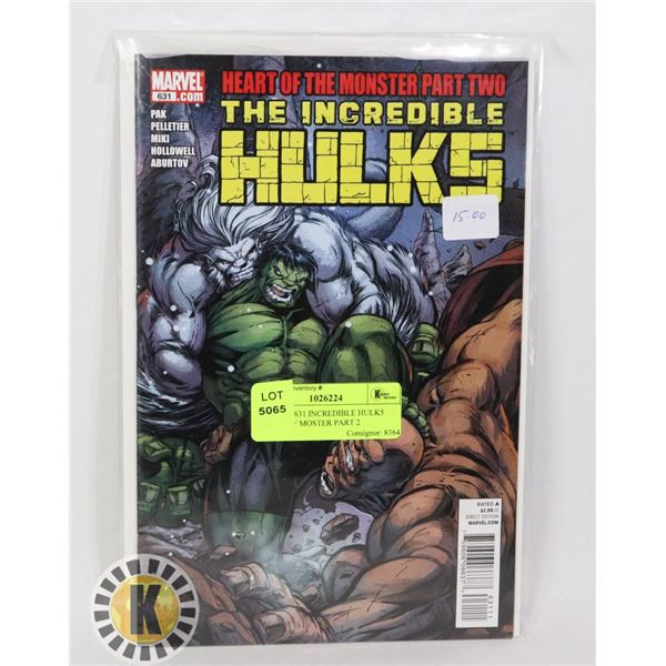 MARVEL 631 INCREDIBLE HULK5 HEART OF MONSTER PART 2