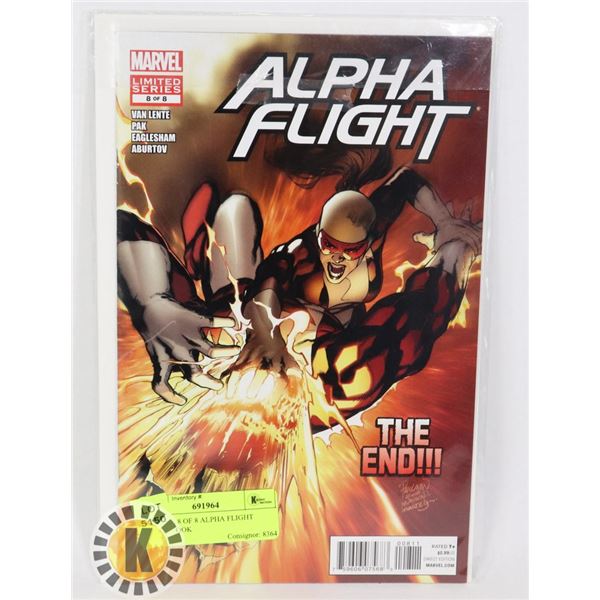 MARVEL 8 OF 8 ALPHA FLIGHT COMIC BOOK