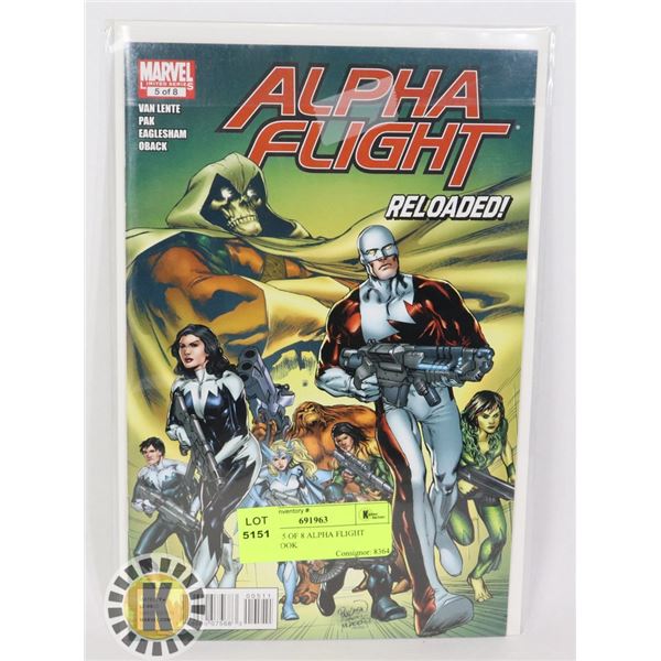 MARVEL 5 OF 8 ALPHA FLIGHT COMIC BOOK