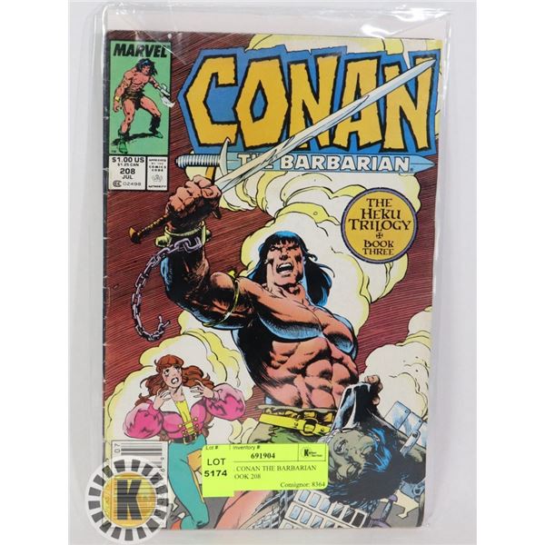MARVEL CONAN THE BARBARIAN COMIC BOOK 208