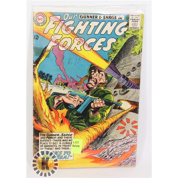 DC COMICS OUR FIGHTING FORCES "BACKS TO THE SEA"