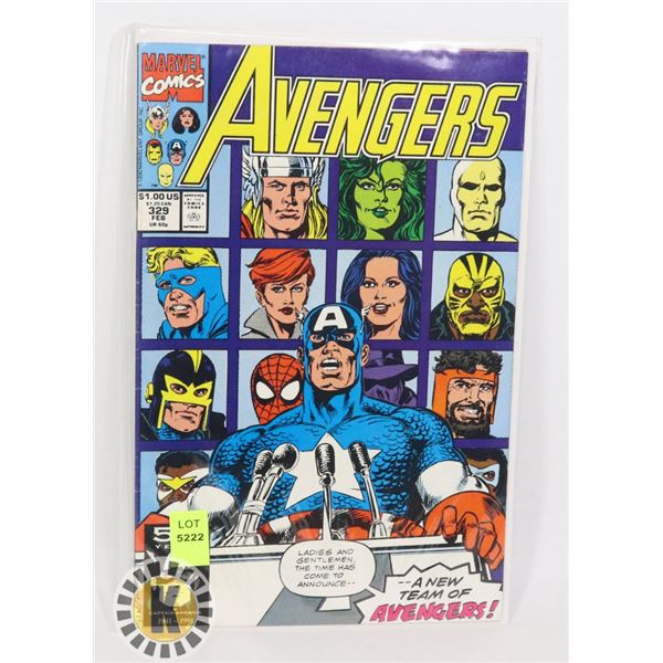 MARVEL COMICS AVENGERS "A NEW TEAM OF AVENGERS!"