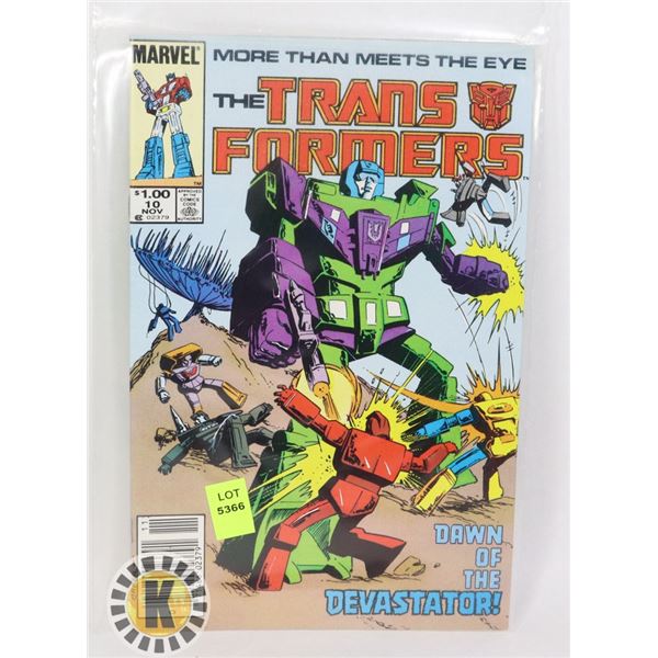 MARVEL COMICS THE TRANSFORMERS #10 NOV