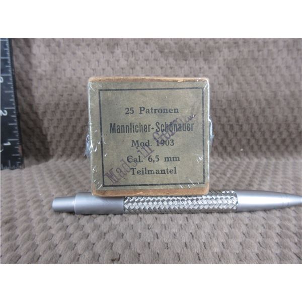 Collector Ammo - Gustav Genschow & Co. 6.5MM Box of 25