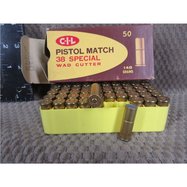 Collector Ammo - C-I-L 38 Special Pistol Match Wad Cutter