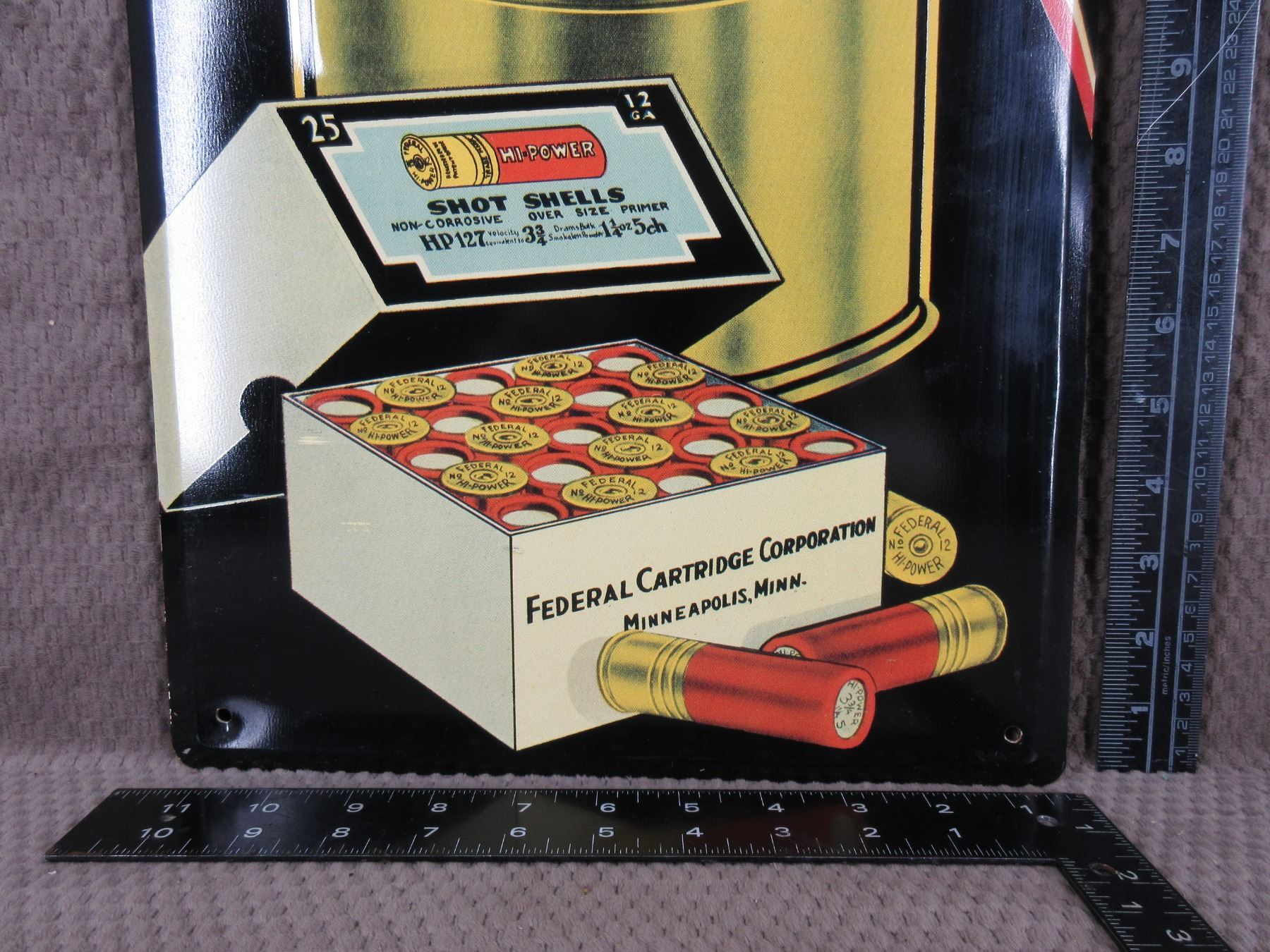 Federal Hi-Power Shells Metal Sign
