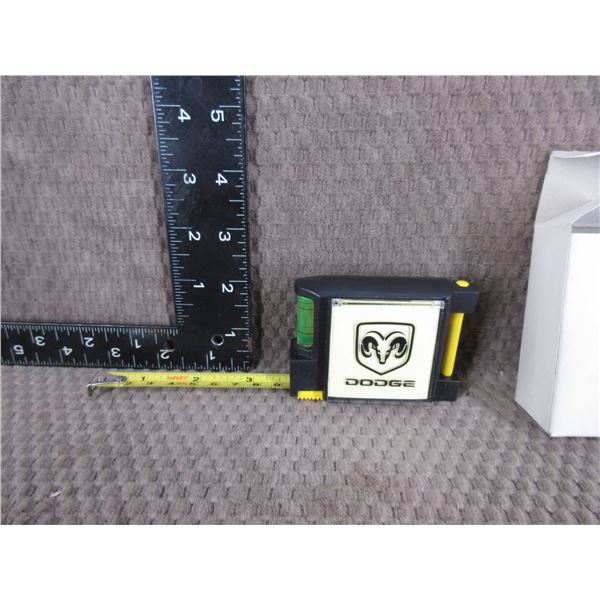 Dodge Tape Measure, Level, Pen and Paper