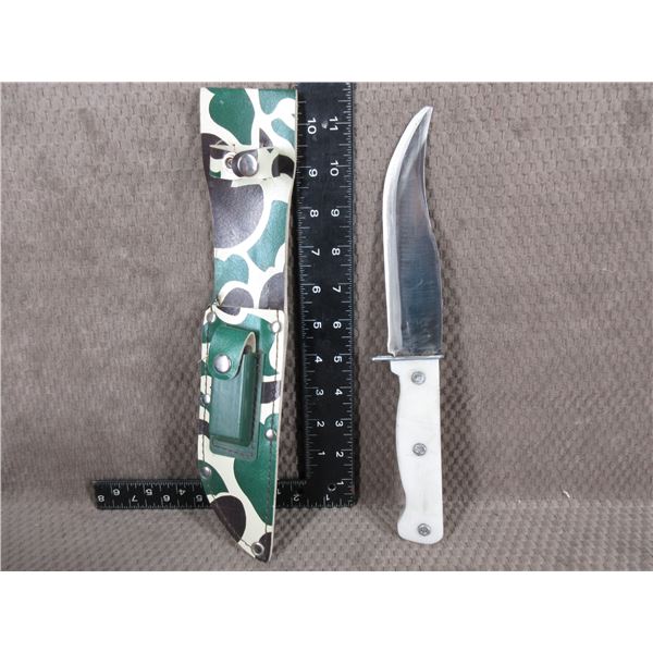 Fixed Blade Knife with Sheath - Appears Homemade