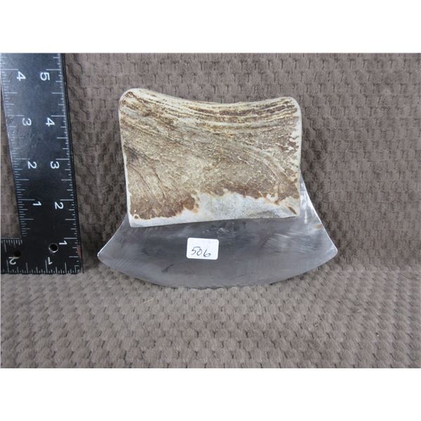 Appears to be Handmade Skinner with Moose Antler Handle