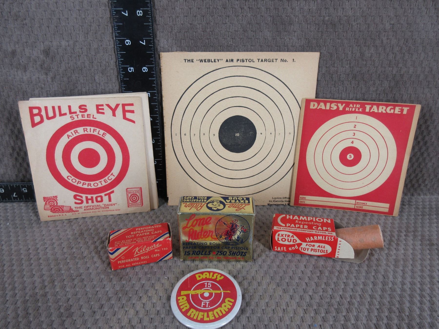 Cap Gun Target Cap Gun Caps, Air Gun Targets & Daisy Air Rifleman Button