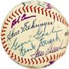 Image 2 : Circa 1970 Hall of Famers Multi-Signed Baseball