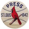 Image 1 : 1942 World Series Press Pin (St. Louis Cardinals