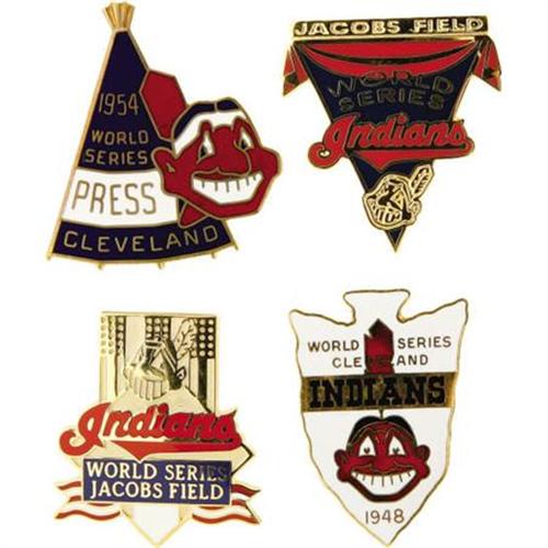 194897 World Series Press Pins Cleveland Indian