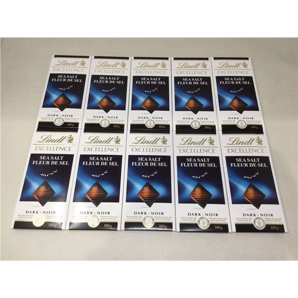 Lindt Sea Salt Dark Chocolate (10 x 100g)