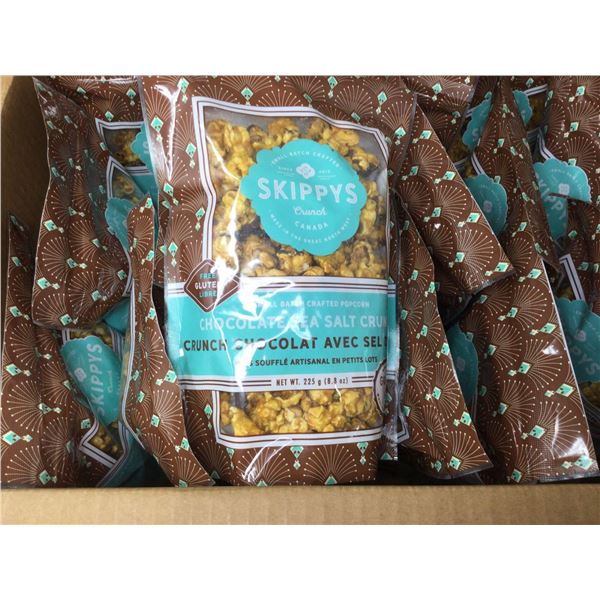 Case of Skippys Chocolate Sea Salt Crunch Popcorn