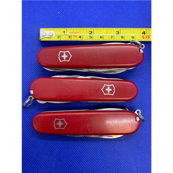 Lot of 3 Multi Tool Swiss Army Knives.