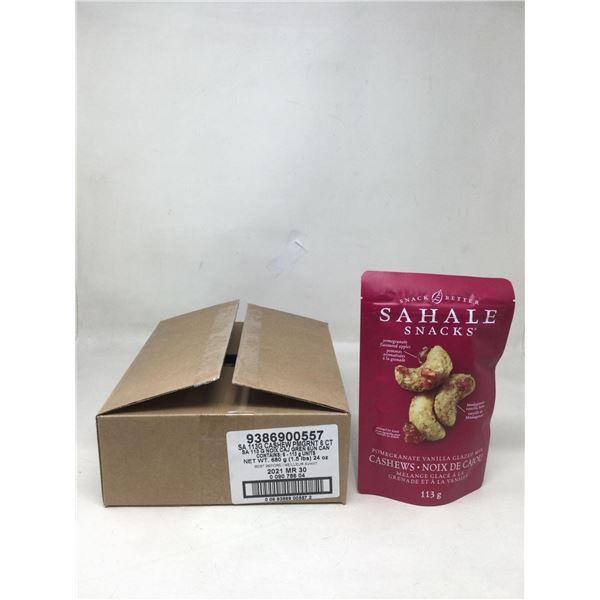 Case of Sahale Snacks- Pomegranate Vanilla Glazed Mix Cashews (6 x 113g)
