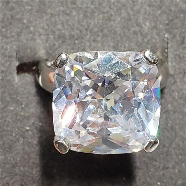 Silver Cubic Zirconia Ring, Made in Canada, Suggested Retail Value $100