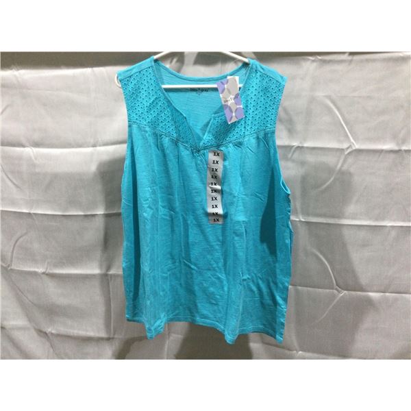 Bleu Gray Sleeveless Top (1x)