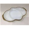 Image 1 : Milk Glass with Gold Plated Trim Antique Plate