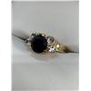 Image 3 : Multi Gemstone ring with Black Gemstone and size CZ stones- Size 7