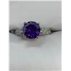 Image 1 : Ladies 1.0 Carat Round Cut Amethyst Style Solitaire Anniversary ring size 8.5
