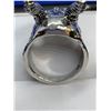 Image 3 : Bikers Skull with horns ring, size 10