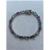 Image 2 : Amethyst & Topaz,  emerald cut ladies tennis bracelet (10.80ct) - Estimated retail value $1,400.00 w