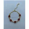 Image 2 : Ladies Ruby oval cut multi stone bracelet (7.25ct) - Estimated retail value $1,300 with appraisal