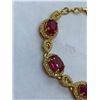 Image 3 : Ladies Ruby oval cut multi stone bracelet (7.25ct) - Estimated retail value $1,300 with appraisal