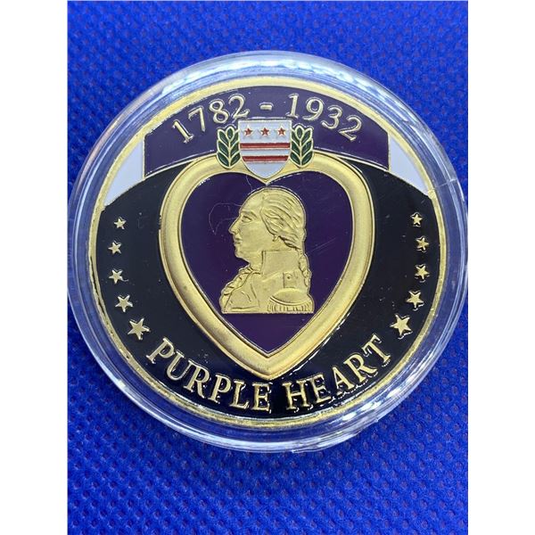 1782-1932 Engravable Purple Heart Military Merit Medallion challenge coin