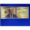 Image 2 : USA Donald Trump Commemorative $1,000,000.00  gold plated Federal Reserve Note