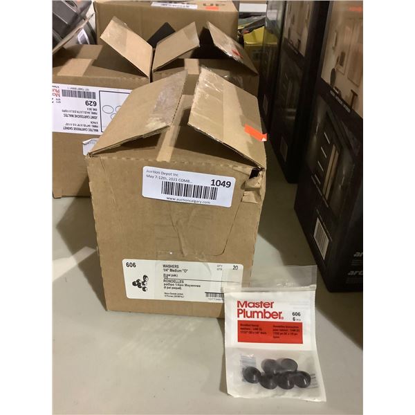 Case of ~20 Master Plumber Washers 1/4in Medium O